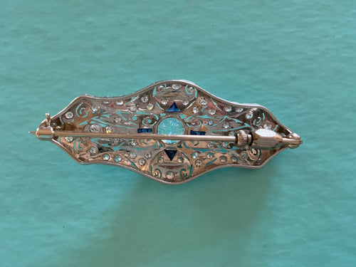 Platinum Diamond Art Deco Brooch 1915-1935