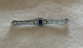 Platinum Art Deco Sapphire and Diamond brooch- Pre-owned